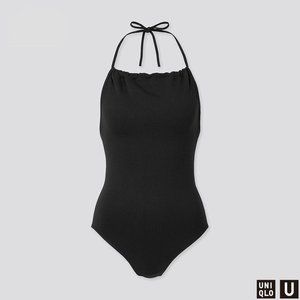 Uniqlo women U seamless gathered one-piece swimsui
